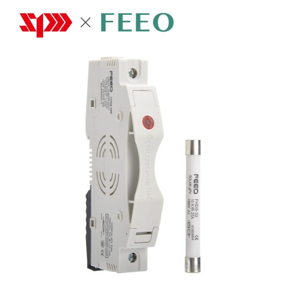 25A 1500VDC Fuse + Holder with Light